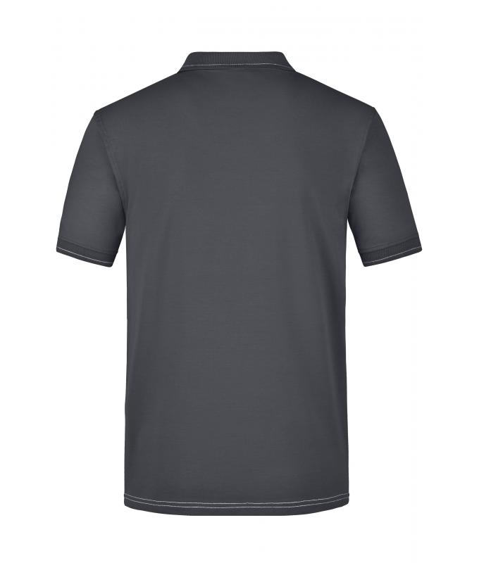 Herren Men's Elastic Polo Graphite/white 7995