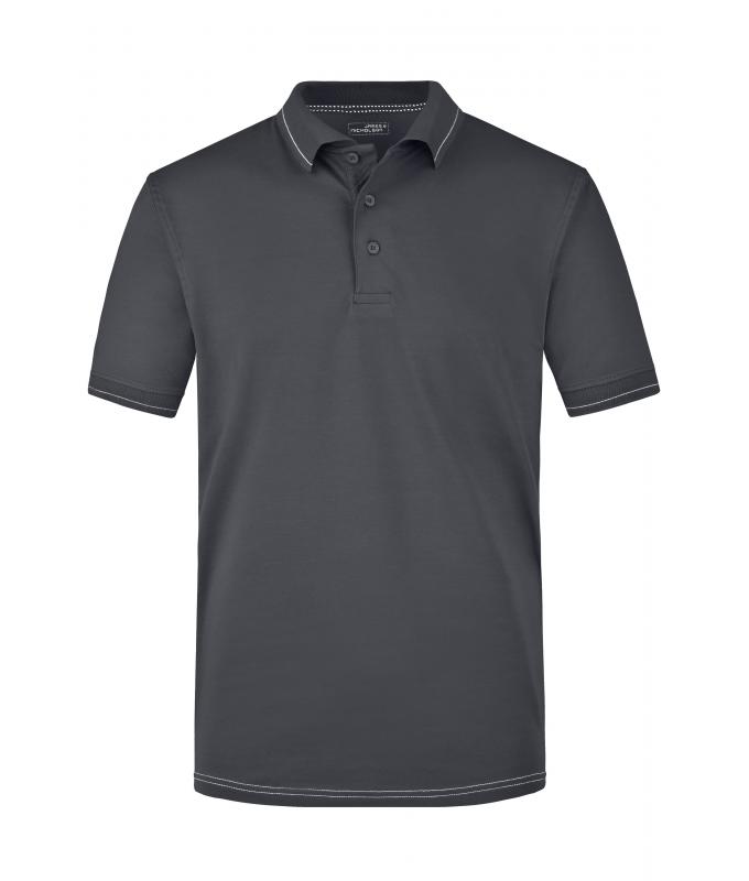 Herren Men's Elastic Polo Graphite/white 7995
