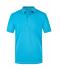 Herren Men's Elastic Polo Aqua/white 7995