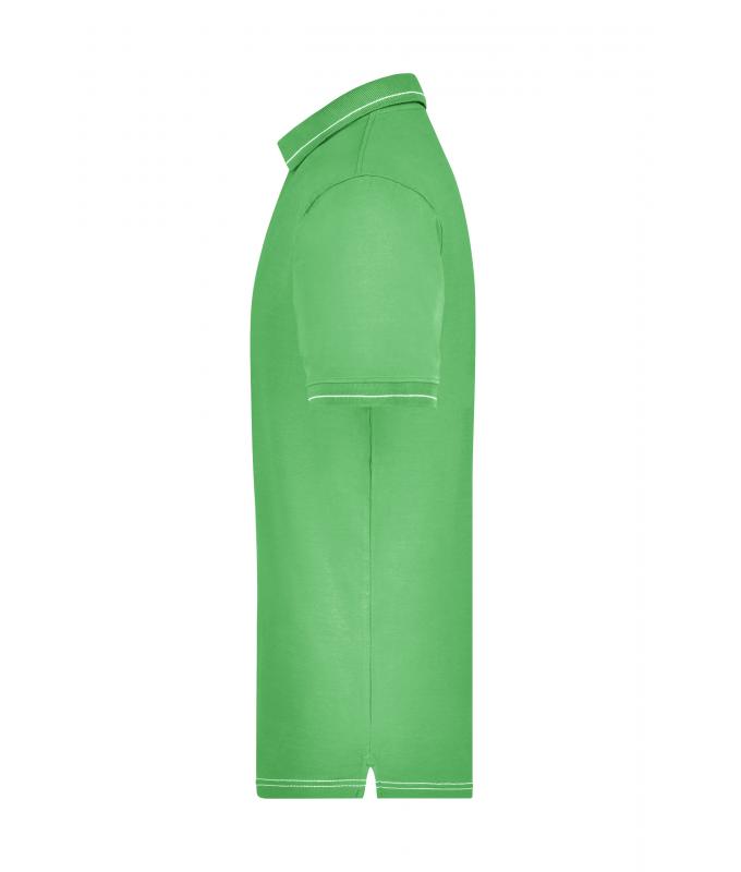 Herren Men's Elastic Polo Lime-green/white 7995