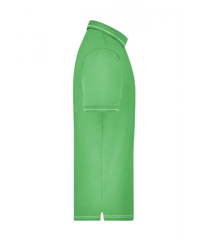 Herren Men's Elastic Polo Lime-green/white 7995