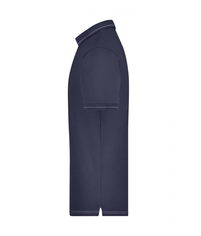 Herren Men's Elastic Polo Navy/white 7995