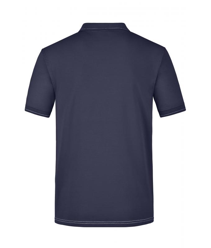 Herren Men's Elastic Polo Navy/white 7995