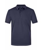 Herren Men's Elastic Polo Navy/white 7995