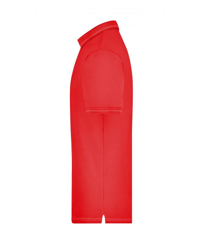 Herren Men's Elastic Polo Red/white 7995