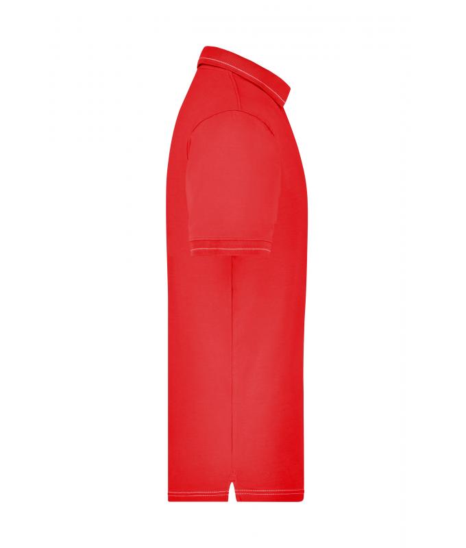 Herren Men's Elastic Polo Red/white 7995
