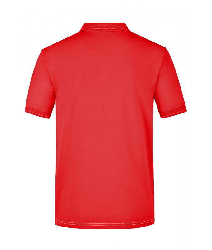 Herren Men's Elastic Polo Red/white 7995