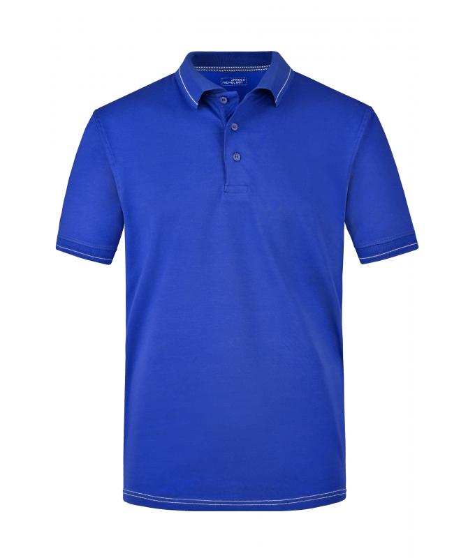 Herren Men's Elastic Polo Royal/white 7995