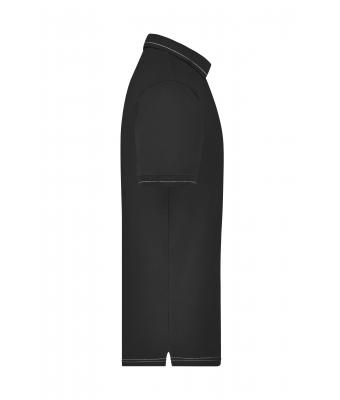 Men Men's Elastic Polo Black/white 7995