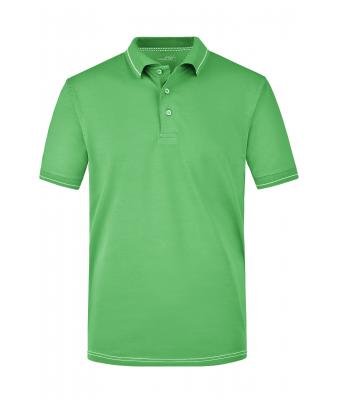 Men Men's Elastic Polo Lime-green/white 7995