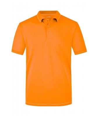 Men Men's Elastic Polo Orange/white 7995