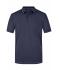 Heren Men's Elastic Polo Navy/wit 7995