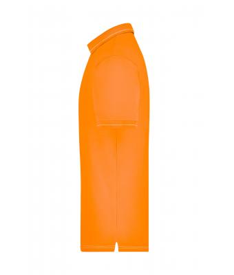 Heren Men's Elastic Polo Oranje/wit 7995