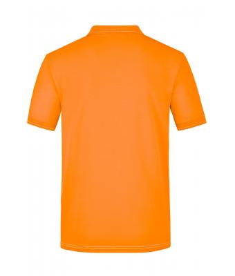 Heren Men's Elastic Polo Oranje/wit 7995