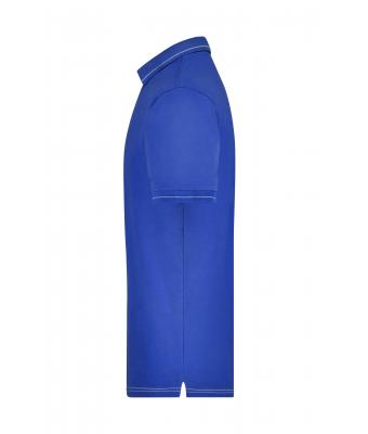 Heren Men's Elastic Polo Royal/wit 7995