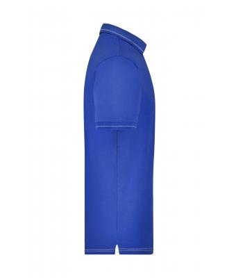 Heren Men's Elastic Polo Royal/wit 7995