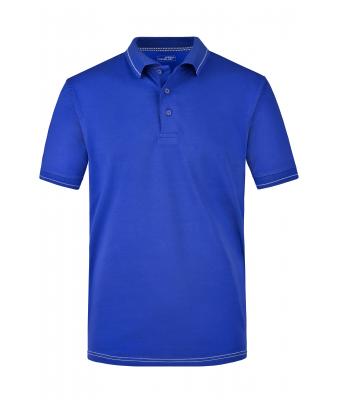 Heren Men's Elastic Polo Royal/wit 7995