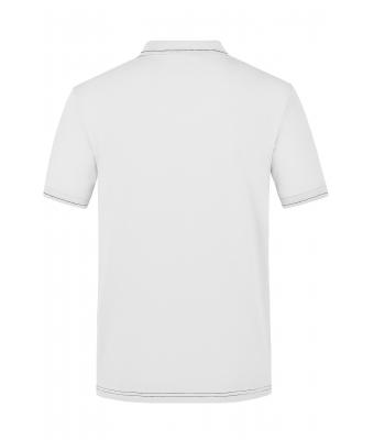 Heren Men's Elastic Polo Wit/zwart 7995