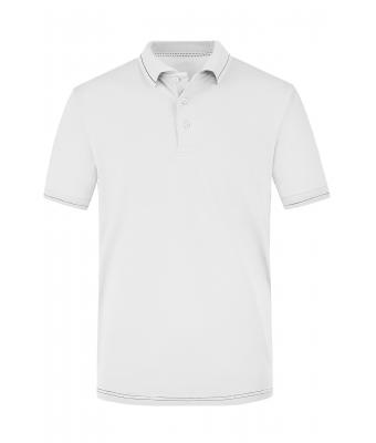 Heren Men's Elastic Polo Wit/zwart 7995