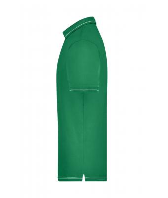 Heren Men's Elastic Polo Iers-groen/wit 7995