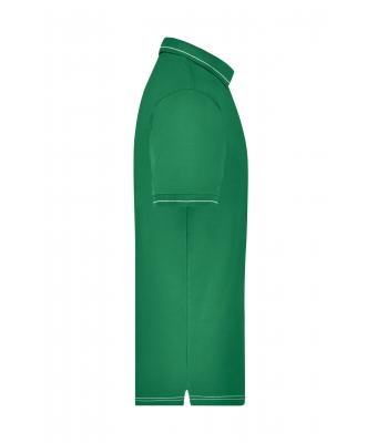 Heren Men's Elastic Polo Iers-groen/wit 7995