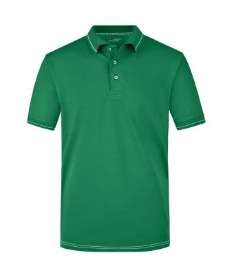 Heren Men's Elastic Polo Iers-groen/wit 7995