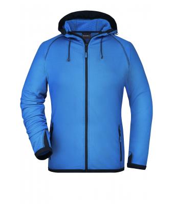 Damen Ladies' Hooded Fleece Aqua/navy 8025