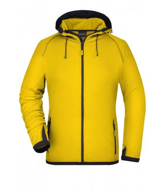 Damen Ladies' Hooded Fleece Yellow/carbon 8025