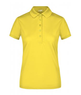 Femme Polo micro polyester femme Jaune-soleil 8029