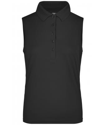 Ladies Ladies' Active Polo Sleeveless Black 8030