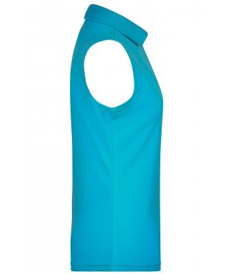 Damen Ladies' Active Polo Sleeveless Turquoise 8030