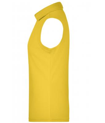 Dames Ladies' Active Polo Sleeveless Zon-geel 8030