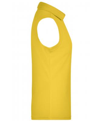 Dames Ladies' Active Polo Sleeveless Zon-geel 8030