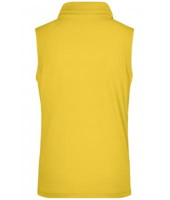 Dames Ladies' Active Polo Sleeveless Zon-geel 8030
