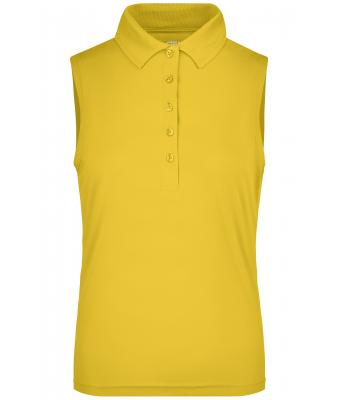 Damen Ladies' Active Polo Sleeveless Sun-yellow 8030