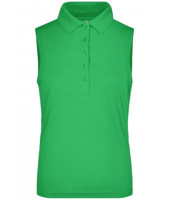Damen Ladies' Active Polo Sleeveless Green 8030
