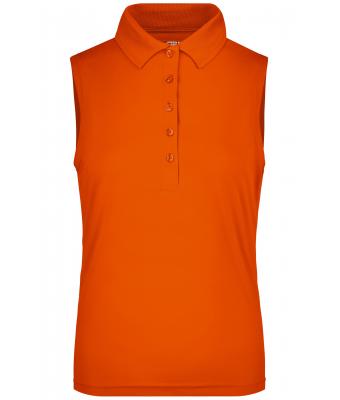 Dames Ladies' Active Polo Sleeveless Donkeroranje 8030