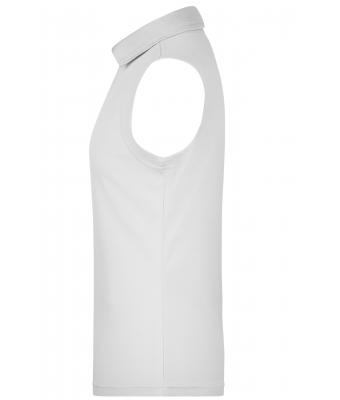 Dames Ladies' Active Polo Sleeveless Wit 8030