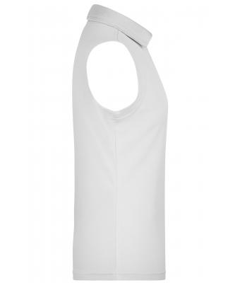 Dames Ladies' Active Polo Sleeveless Wit 8030