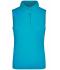 Femme Polo sans manches micro polyester femme Turquoise 8030