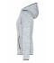 Damen Ladies' Knitted Fleece Hoody Light-melange/carbon 8043