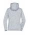 Damen Ladies' Knitted Fleece Hoody Light-melange/carbon 8043