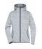 Damen Ladies' Knitted Fleece Hoody Light-melange/carbon 8043