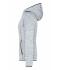 Dames Ladies' Knitted Fleece Hoody Licht melange/carbon 8043