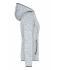 Dames Ladies' Knitted Fleece Hoody Licht melange/carbon 8043