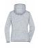 Dames Ladies' Knitted Fleece Hoody Licht melange/carbon 8043