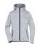 Dames Ladies' Knitted Fleece Hoody Licht melange/carbon 8043