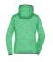 Damen Ladies' Knitted Fleece Hoody Green-melange/black 8043