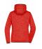 Ladies Ladies' Knitted Fleece Hoody Red-melange/black 8043