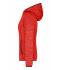 Dames Ladies' Knitted Fleece Hoody Rood-melange/zwart 8043